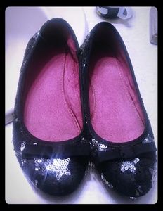 Sparkley sequins star flats, size 2